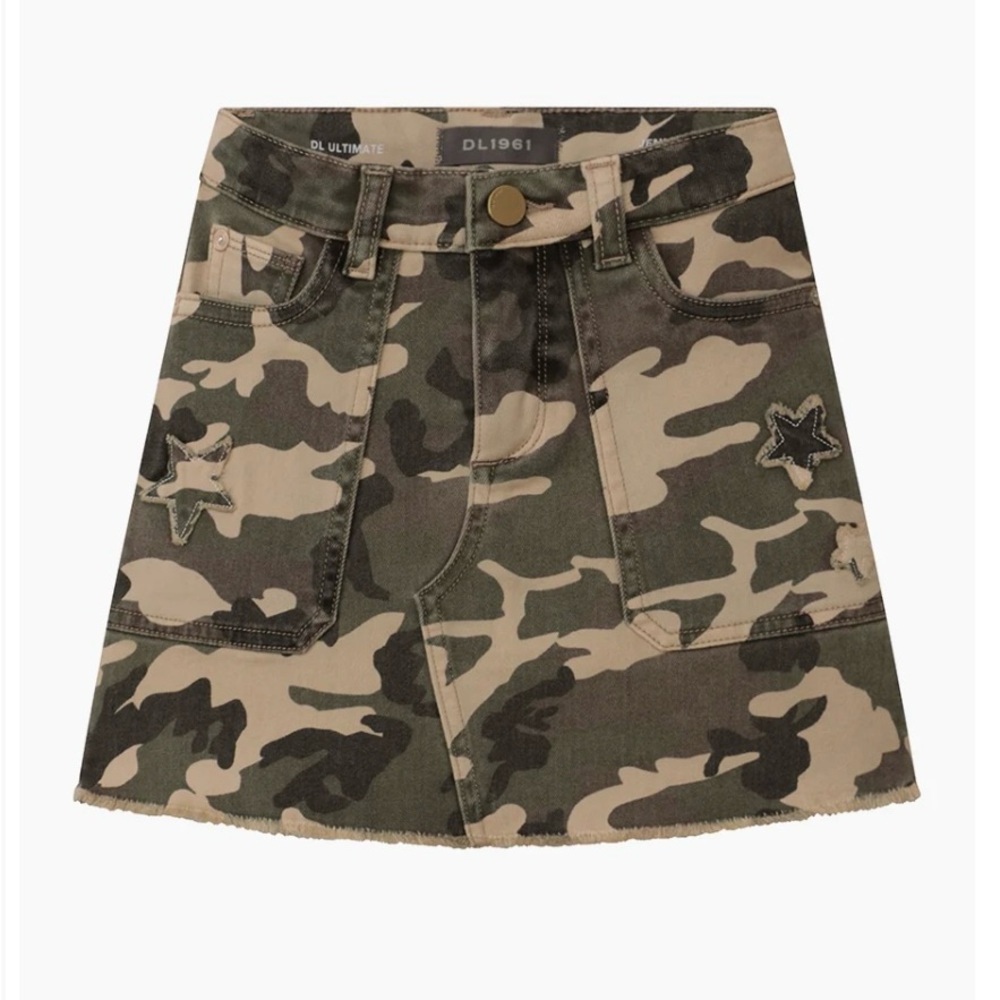 DL1961 Girls Jenny Mini Skirt Camo